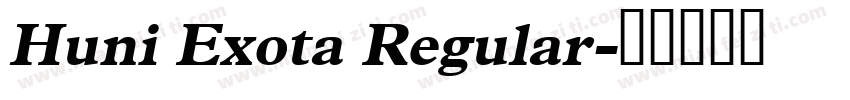 Huni Exota Regular字体转换